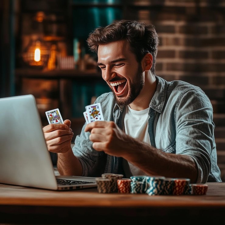 Antarmuka Mesin Arcade tvtoto menampilkan tombol putar dan penampilan saldo real-time